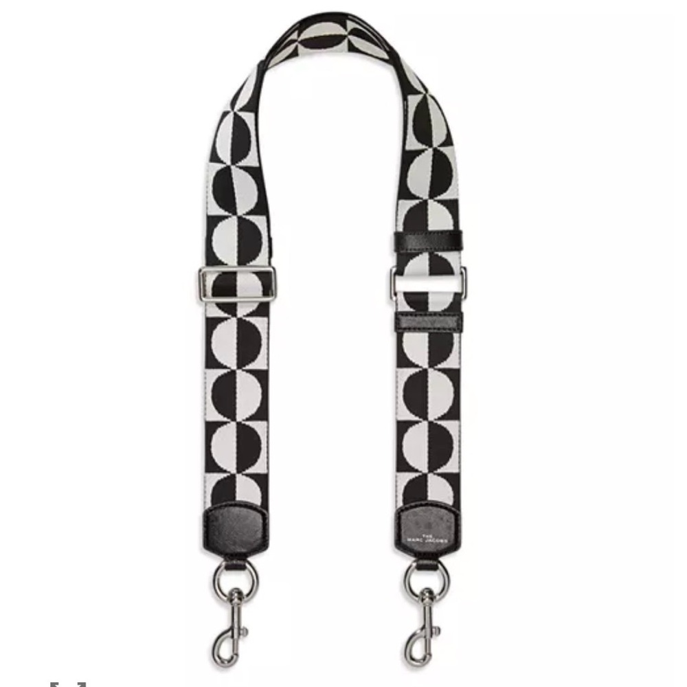 Marc Jacobs The checkered circle Cubism black and white Webbing strap